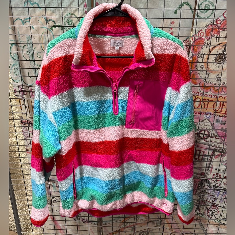 Cabana by crown & ivy women’s size small fleece pullover‎
